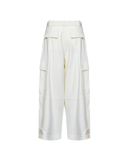 P.A.R.O.S.H. White Belted Cargo Pants