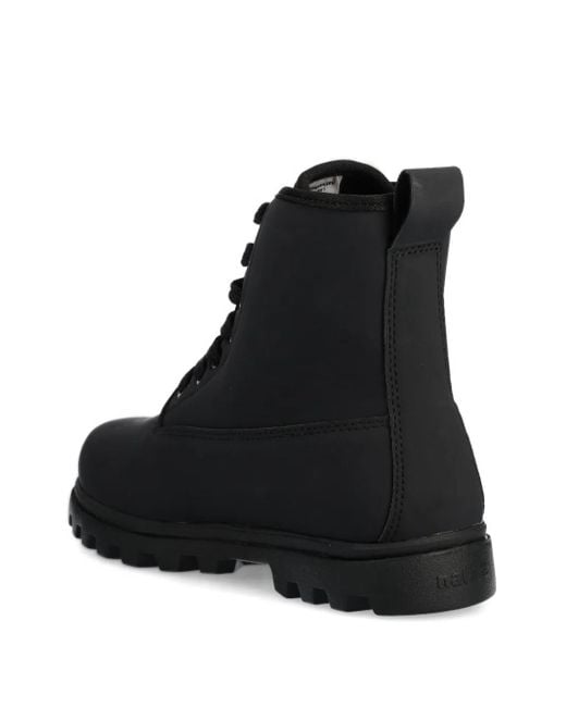 Native Eyewear Black Lace-Up Lug-Sole Boots
