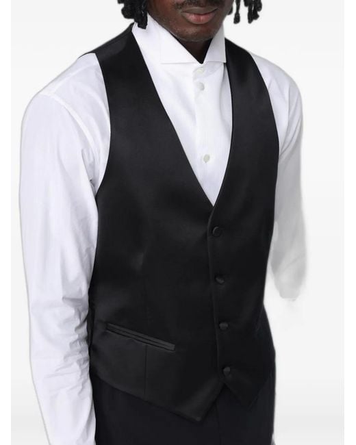 Emporio Armani Blue Button-Down Waistcoat for men