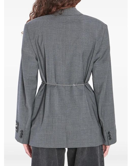 Blazer Con Catena Rimovibile di Alexander Wang in Gray
