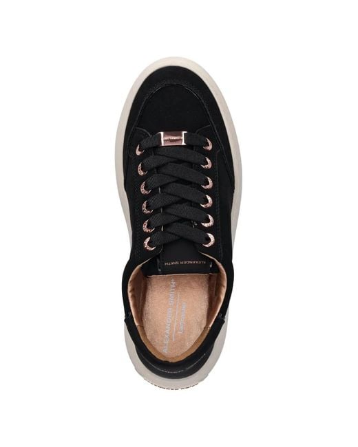 Alexander Smith Black Lancaster Eyelet Detail Sneakers