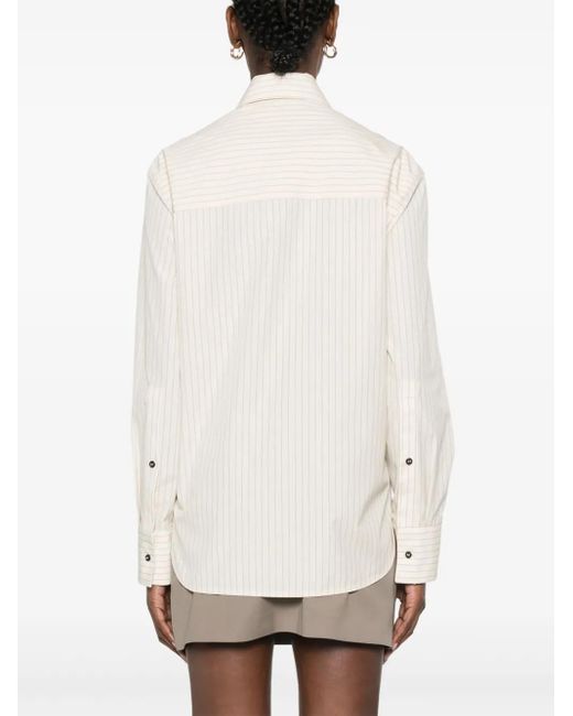 Loulou de Saison White Striped Shirt
