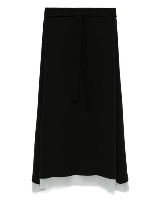 Falda de seda Fendi de color Black