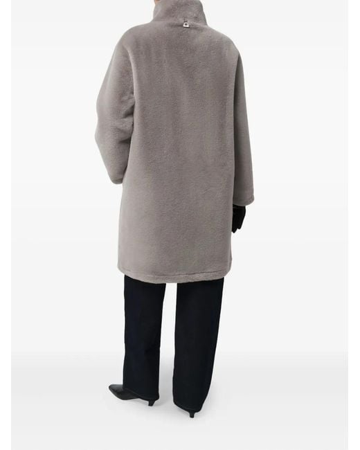 Apparis Gray Blair Funnel-Neck Coat