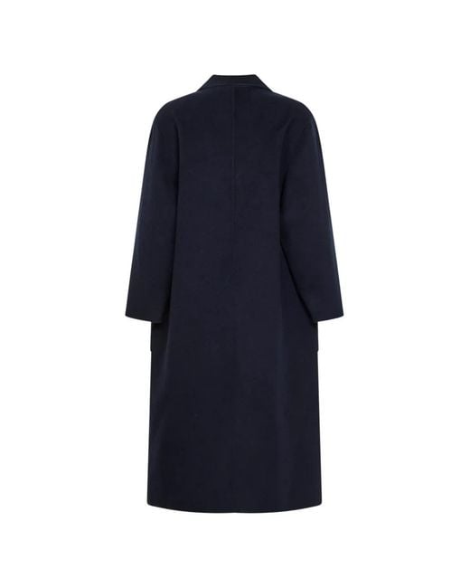 Weekend by Maxmara Blue Single-Breasted Coat