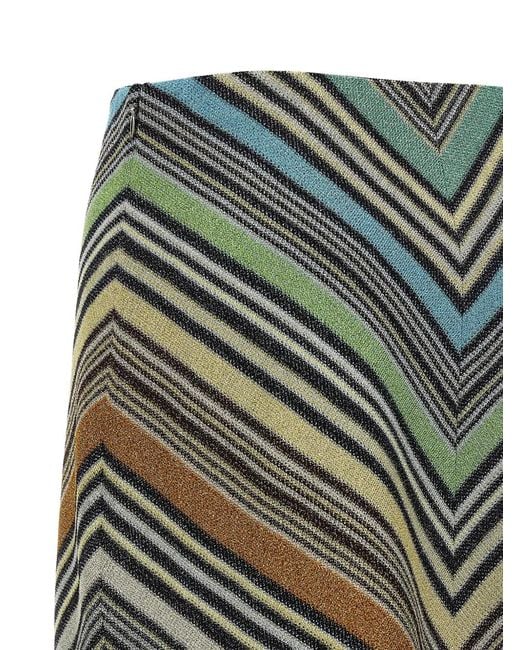 Missoni Gray Geometric Pattern Skirt