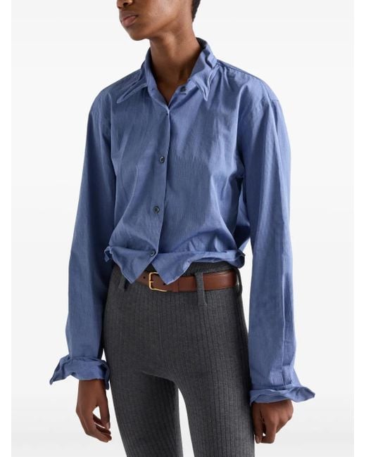 Prada Fil-à-fil シャツ Blue