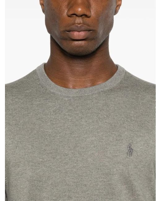 Polo Ralph Lauren Gray Polo Pony-Embroidered Jumper for men