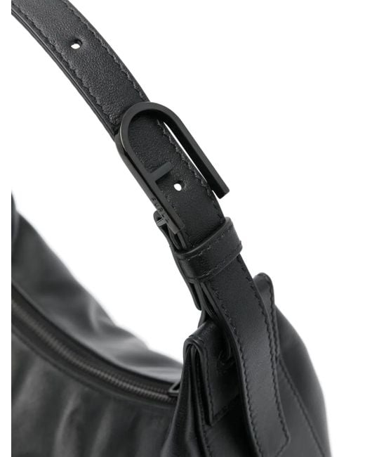 Furla Flow Leren Schoudertas in het Black