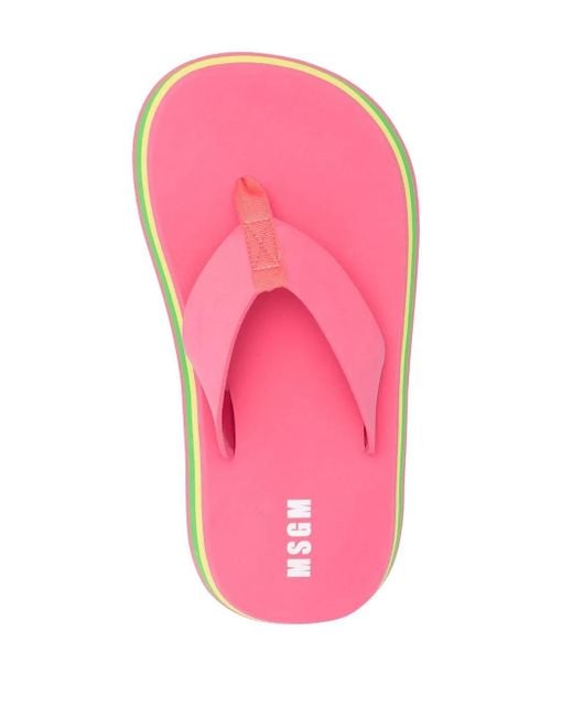MSGM Pink Flip-Flops Mit Zehensteg