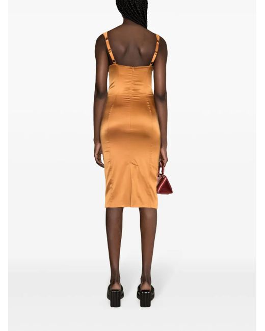 Noire Swimwear Orange Robe Courte À Détail De Corset