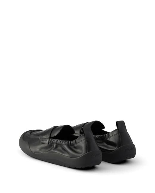 Prada Black Speedrock Leather Loafers for men