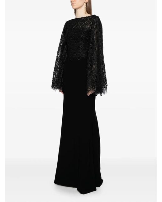 Saiid Kobeisy Black Guipurre Dress