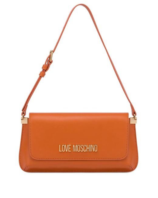 Love Moschino Orange Sac Porté Épaule À Logo