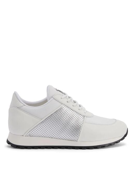 Giuseppe Zanotti White Jimi Running Lace-Up Low-Top Sneakers for men