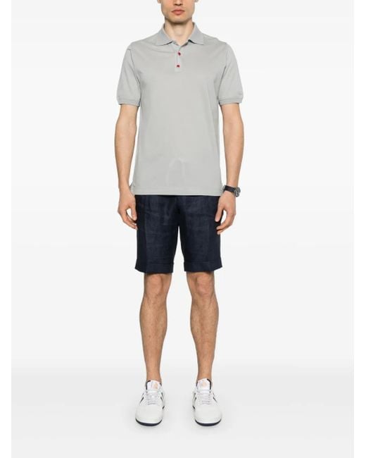 Tシャツ・カットソー Kiton SS25 Short-sleeved polo-zip (UMKX33Z40C00Y WHITE) Kiton Short-Sleeve Polo Shirt in White for Men | Lyst