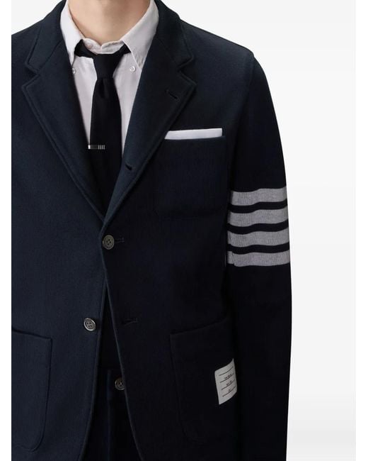 Thom Browne Blue 4-Bar Blazer for men