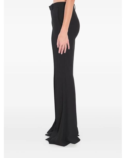 Balenciaga Black Cotton Flared Trousers