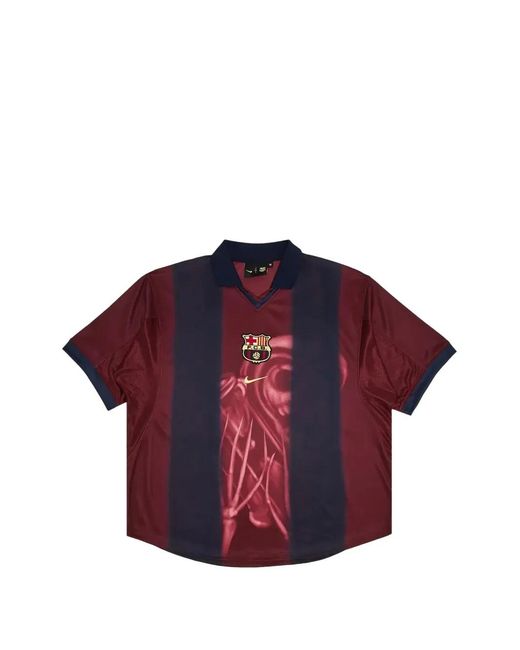 Travis Scott Red X Nike X Fc Barcelona Retro Skeleton T-Shirt for men