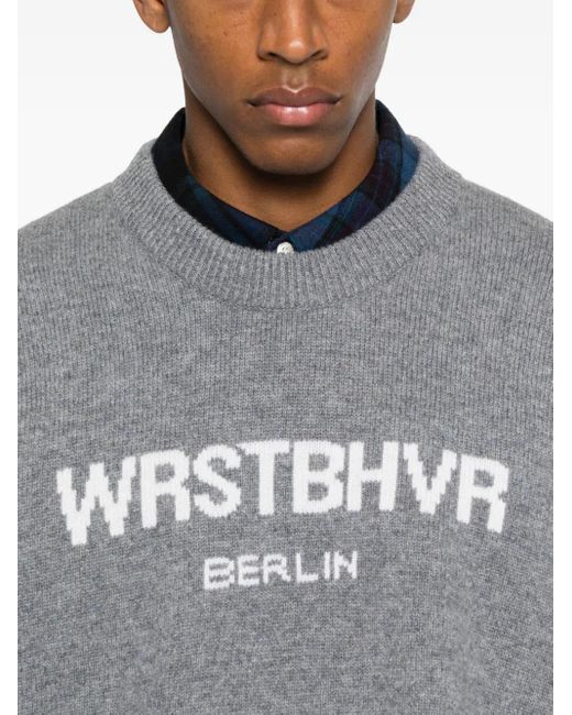 WRSTBHVR Gray Eliam Sweater for men
