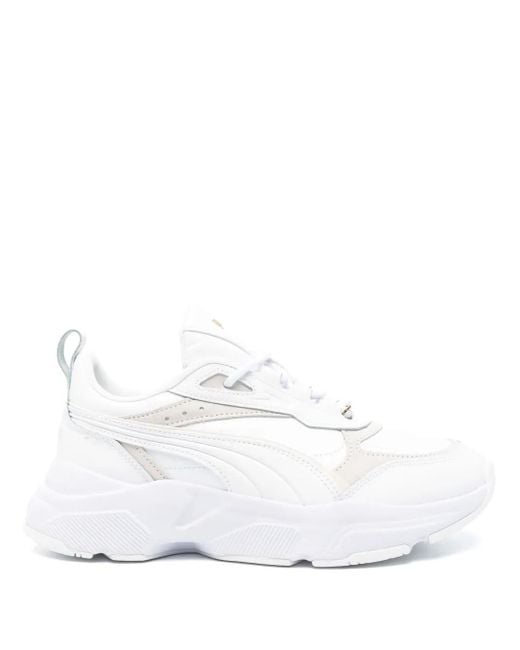 PUMA White Cassia Lux Sneakers