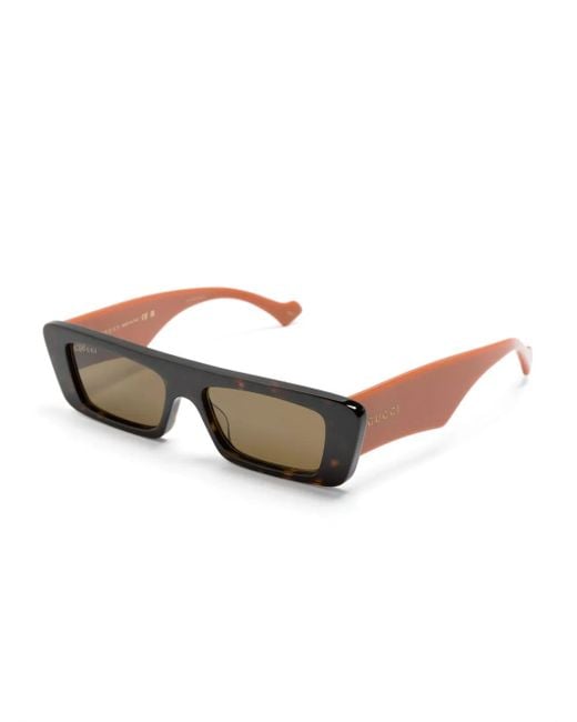 Gucci Black Square-Frame Colour-Block Sunglasses for men