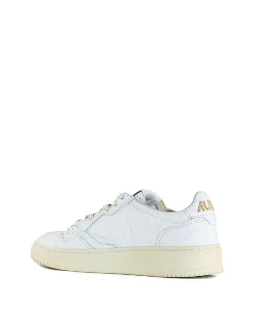 Autry White Medalist Low Leather Sneakers