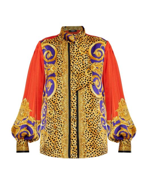 Versace Metallic Seidenhemd