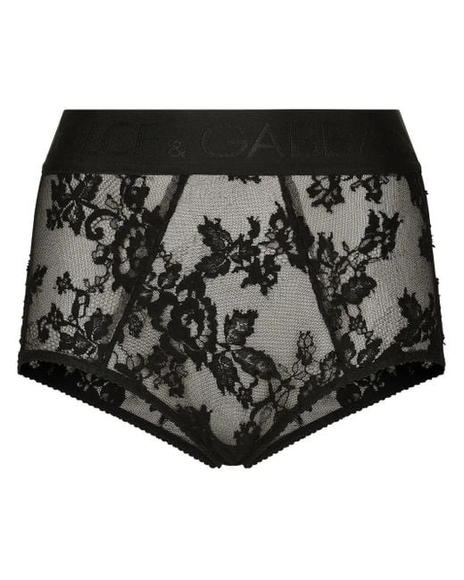 Dolce & Gabbana Black Lace Culottes