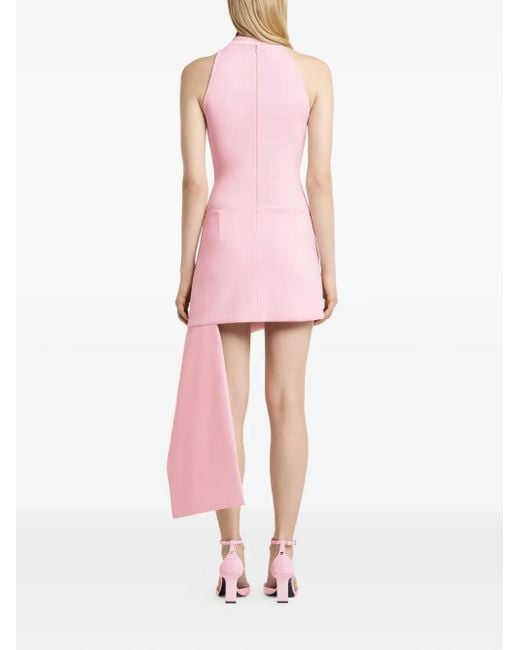Courreges Pink High-Neck Asymmetric Dress