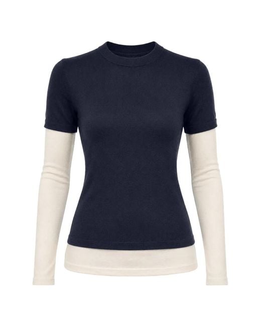 CUDDLEUP Blue Layered-Effect Long-Sleeve T-Shirt