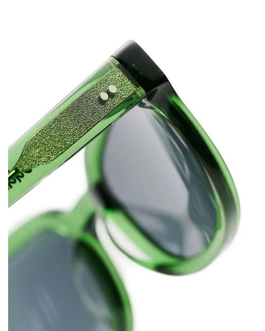 Sun Buddies Green Amber Rectangular Sunglasses