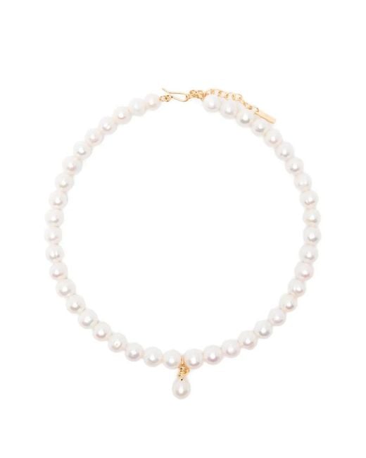 Completedworks White Pearl-Pendant Necklace