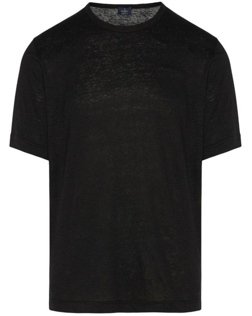 T-shirt à col rond Barba Napoli pour homme en coloris Black