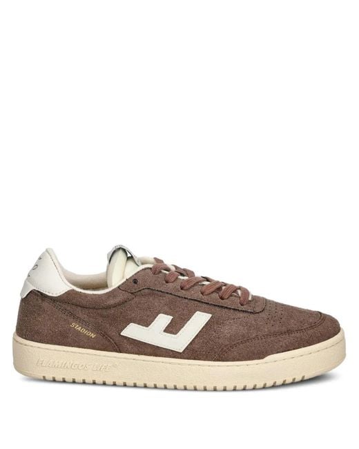 Flamingos Brown Stadion Logo Sneakers