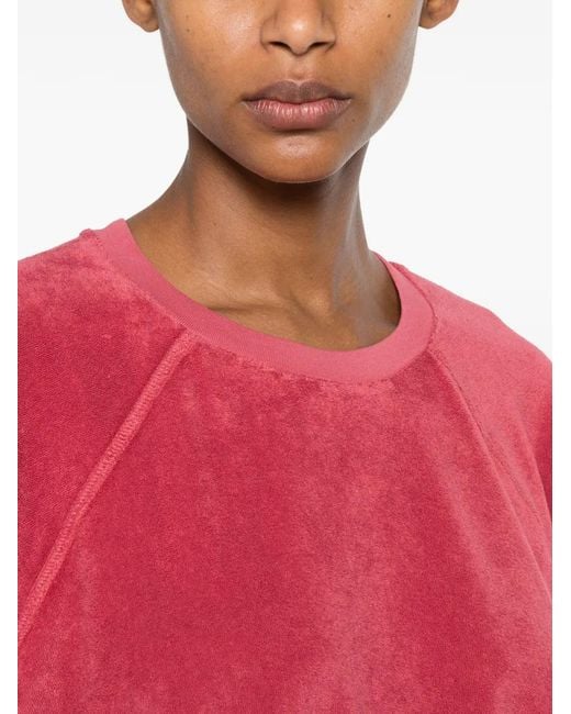 Suzie Kondi Red Terry-Effect Sweatshirt