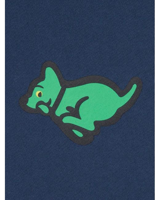 ICECREAM Blue Kangaroo-Embroidered Hoodie for men