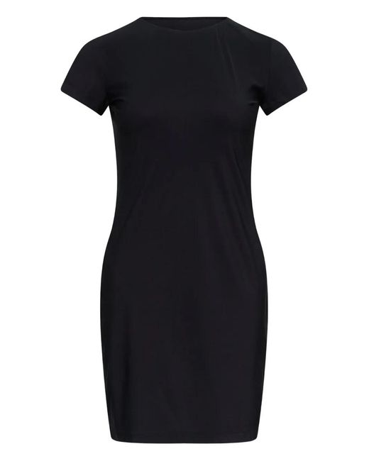 MM6 by Maison Margiela Black Short-Sleeve Mini Dress