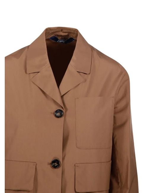 Max Mara Brown Button-Up Blazer