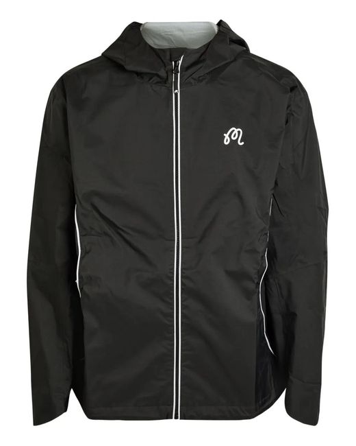 Malbon Golf Black Zip-Up Hooded Jacket for men