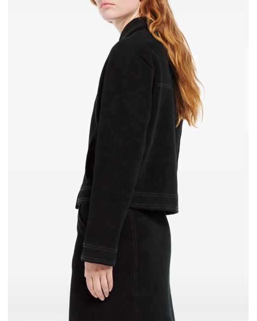 Barrie Black Button-Up Jacket