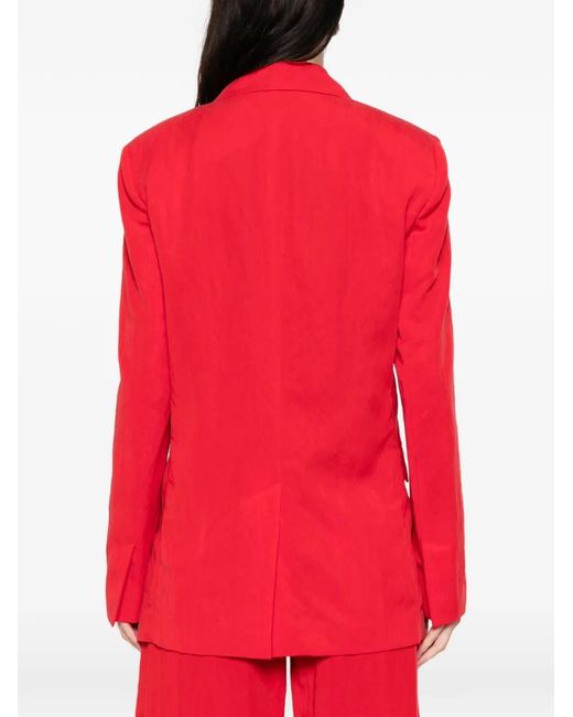 Blumarine Red Single-Breasted Blazer