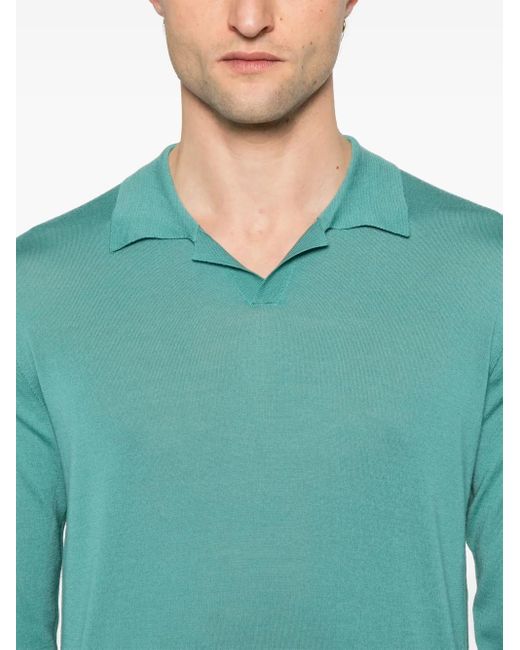 メンズ Roberto Collina メリノウール Tシャツ Green