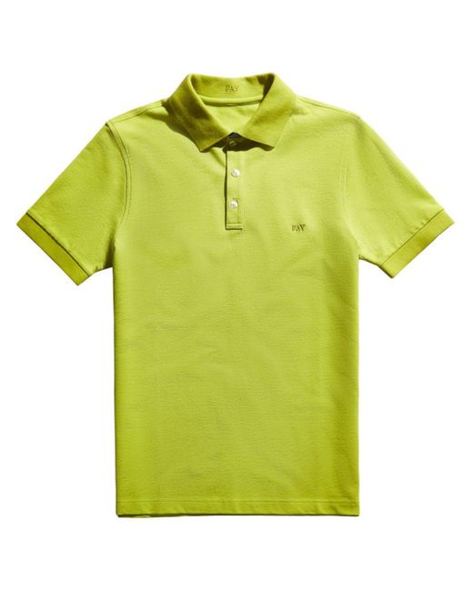 Fay Yellow Logo-embroidered Polo Shirt for men