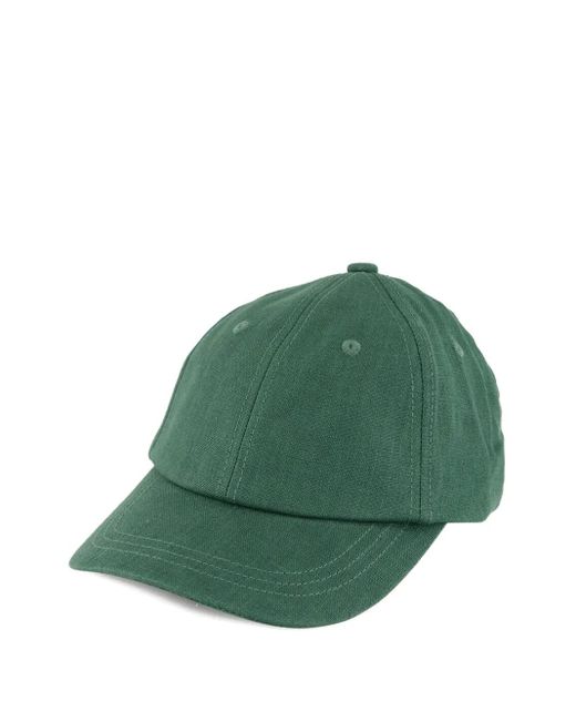 Frescobol Carioca Green Fernando Linen Baseball Cap for men