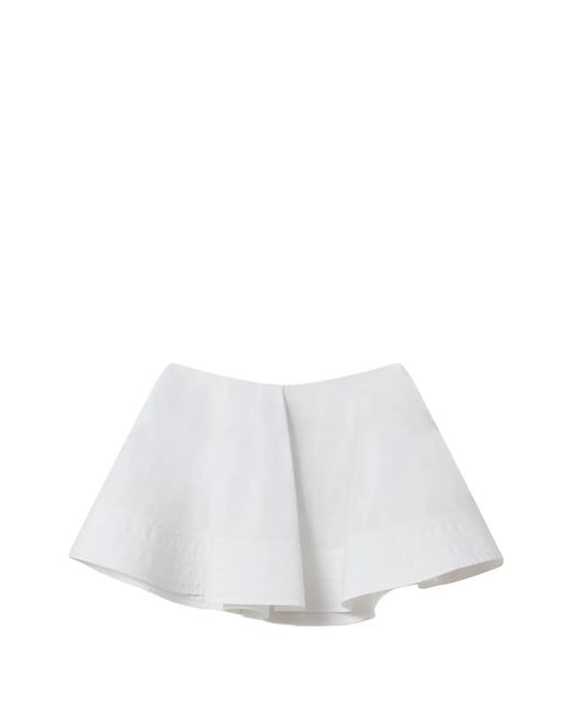 Stella McCartney White Poplin Miniskirt