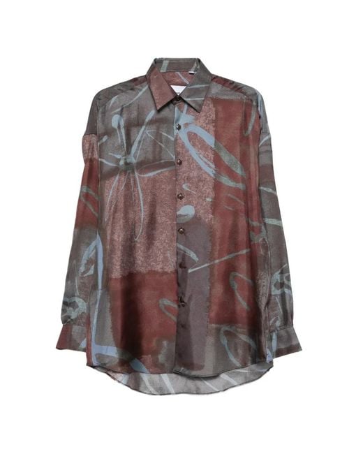 Costumein Brown Patterned Shirt for men