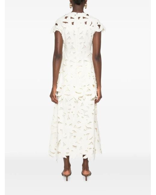 Jonathan Simkhai White Neve Embroidered Cotton Midi Dress