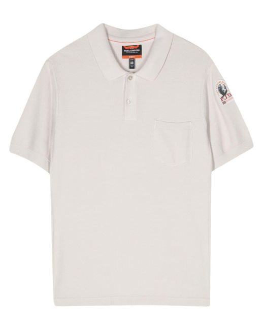 Parajumpers White Raf Cotton Polo Shirt for men