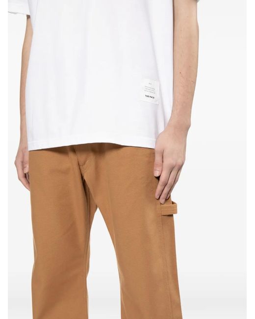 Junya Watanabe White Cotton Straight-Leg Trousers for men